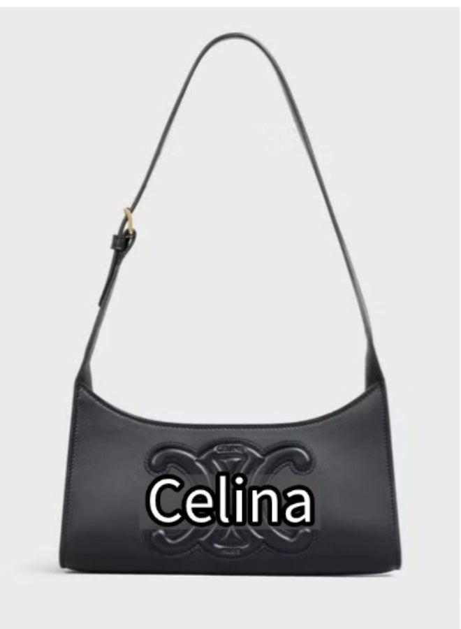 Cuir Triomphe Shoulder Bag With Thin Strap 9x 5x 2 inches
