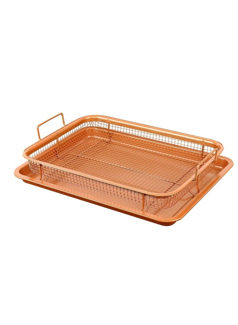 صينية فرن مستطيلة للخضروات غير لاصقة سلة قلي للطهي المتساوي - Image 1