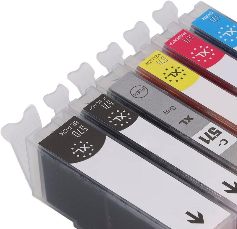 Ink Cartridge Combo Set, High Page Capacity Black and Color Ink Cartridges for Printers, Colorfast Printing with Large Capacity, Replacement Ink Cartridge for MG and TS Serie (BK BK C M Y GY 6 - Image 4