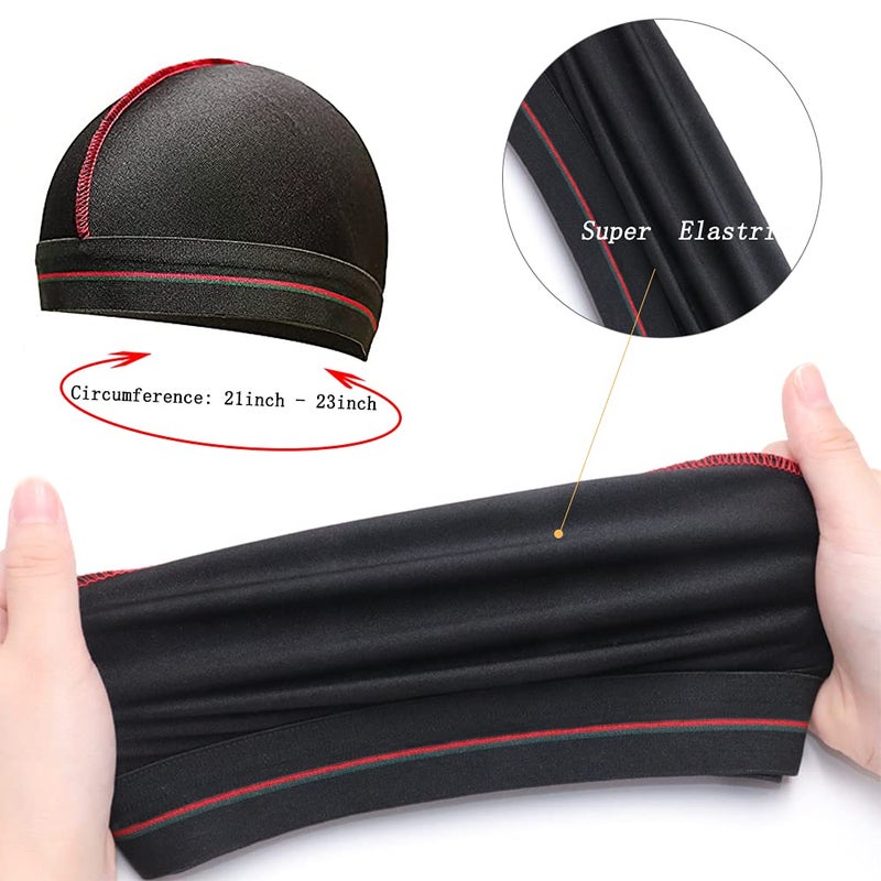 ForceWave Velvet Durag for Men Wave Cap Velvet Dorag for Men Women 360 Wave (Black) - Image 3