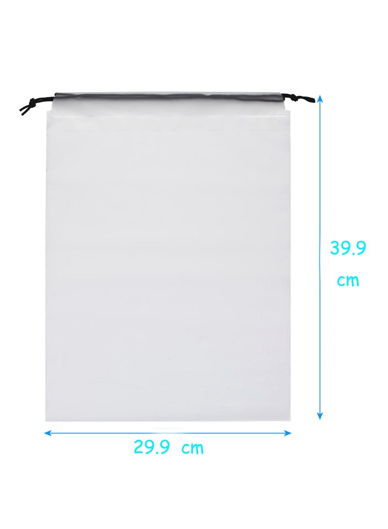 Excefore Transparent Shoe Bags, 10 Pack Travel Large Shoes Pouch Storage, Dust-Proof Storage Clear Window with Drawstring with Rope for Men and Women - Image 2