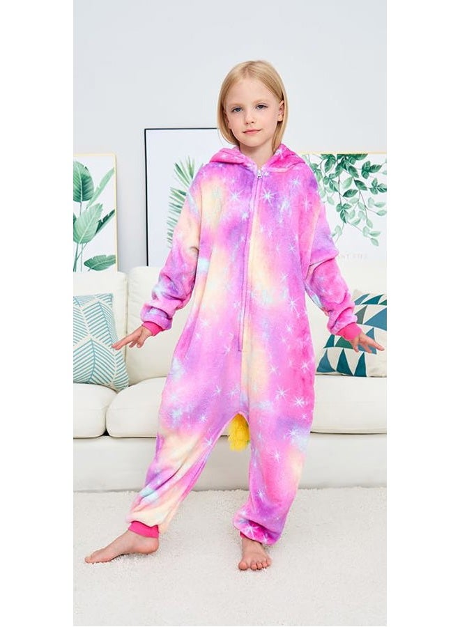 NewPlush Unisex Kids Unicorn Onesie Pyjamas Cosplay Costume for Girls and Boys, Yanzi, 5 Years - Image 3