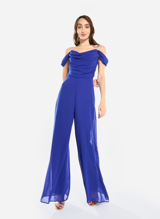 House of Moda Women Draped Cowl Neck Jumpsuit - Image 1