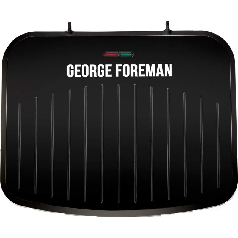 George Foreman George Foreman Medium Electric Fit 1630W Grill Toaster Sandwich Maker Non stick Healthy Griddle Panini Steaks Burgers BBQ Energy saving Vertical storage Easy clean Drip tray Black 25810  - Image 1