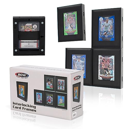 BCW Interlocking Card Frames Black Interlocking Frames Ideal for Collectibles Trading Cards and Memorabilia Wall Display Frame Standard Cards 6 Pack