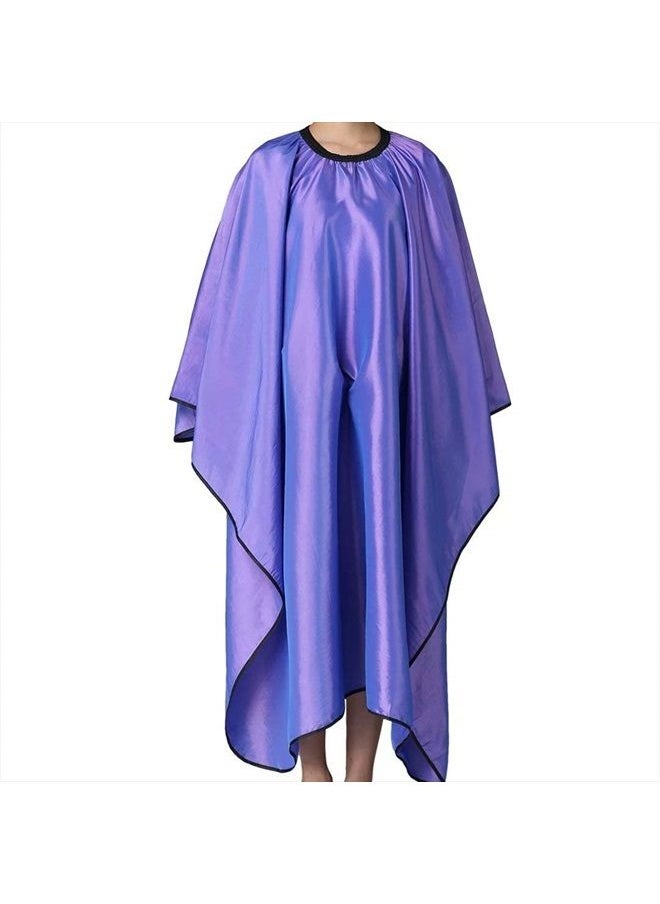 Iusmnur - Barber Cape, Iusmnur Professional Hair Salon Cape with Adjustable Metal Clip, Shampoo Hair Cutting Cape for Barbers and Stylists - 55 x 63 inches (Purple) - Image 1