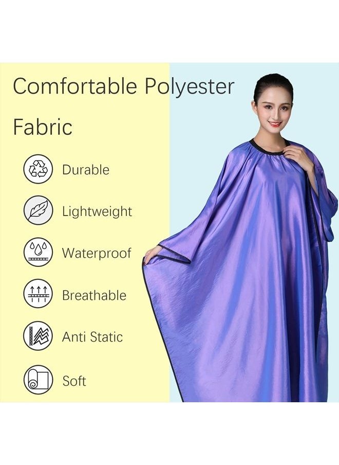 Iusmnur - Barber Cape, Iusmnur Professional Hair Salon Cape with Adjustable Metal Clip, Shampoo Hair Cutting Cape for Barbers and Stylists - 55 x 63 inches (Purple) - Image 1