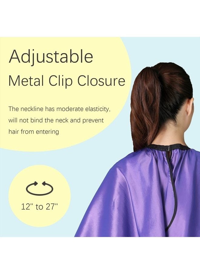 Iusmnur - Barber Cape, Iusmnur Professional Hair Salon Cape with Adjustable Metal Clip, Shampoo Hair Cutting Cape for Barbers and Stylists - 55 x 63 inches (Purple) - Image 1