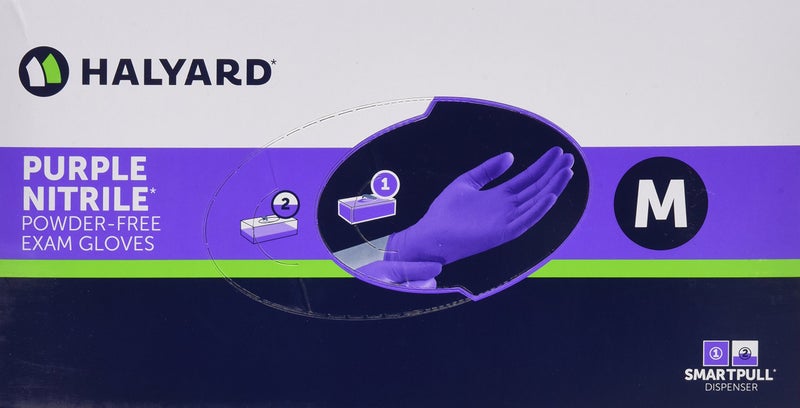 Halyard Health Nitrile Glove, Purple, Medium, 100 Count - Image 1