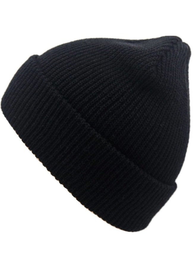 MaxNova Black Beanie hat Knit ski Cap for Men - Image 2