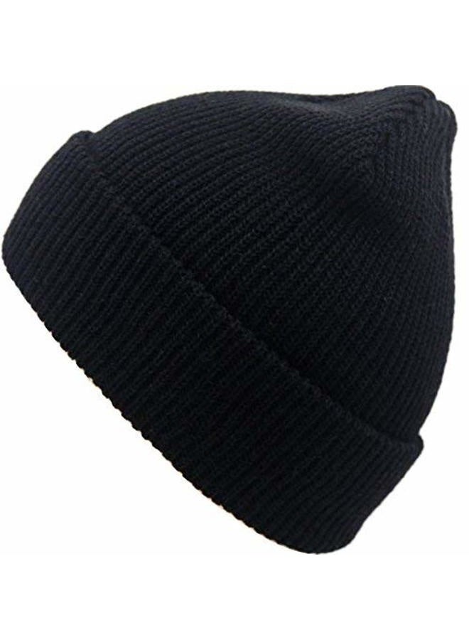 MaxNova Black Beanie hat Knit ski Cap for Men - Image 1