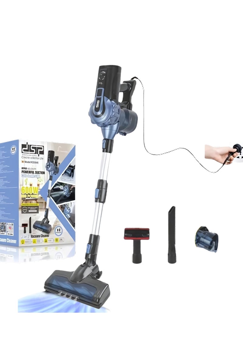 DSP 3-in-1 corded vacuum cleaner – 600W, featuring a smart design with LED lighting to reveal even the finest dust in dark corners. - Image 1