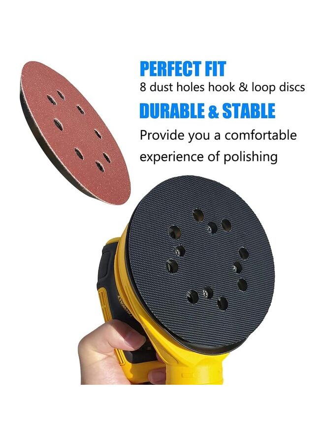 Electric grinding disc 5 "8 hole 4 eyes polishing wheel self-adhesive back velvet sandpaper grinding disc - Image 3