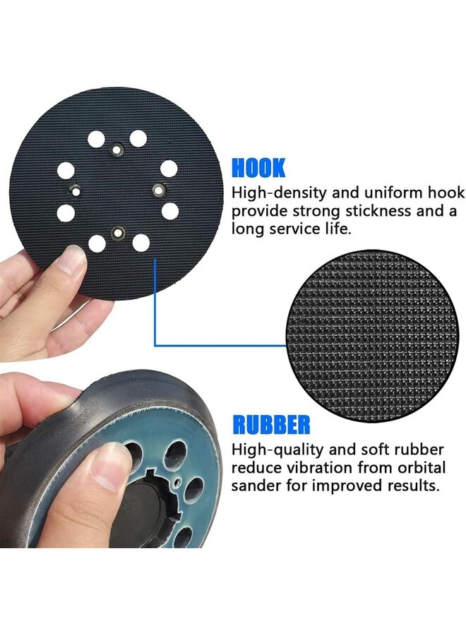Electric grinding disc 5 "8 hole 4 eyes polishing wheel self-adhesive back velvet sandpaper grinding disc - Image 4