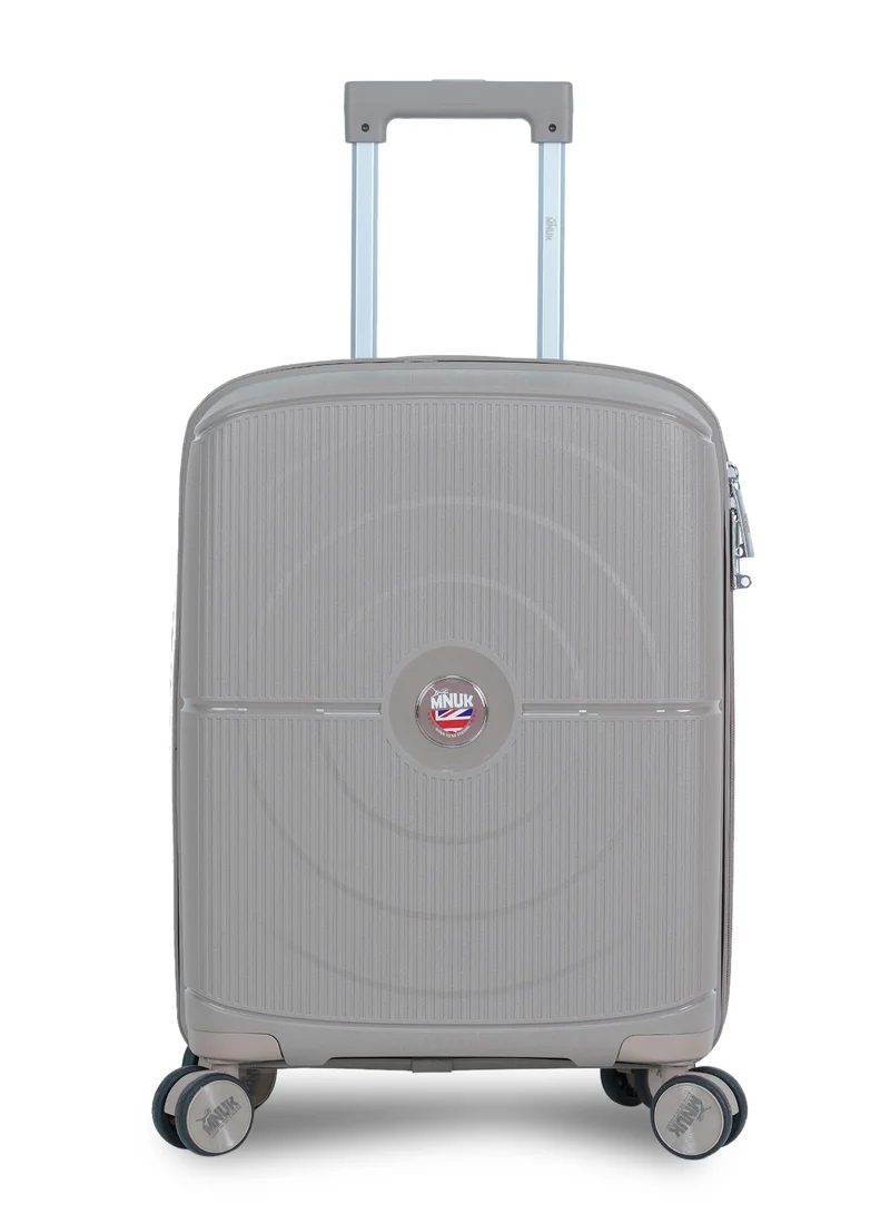 MNUK PREMIO 20inch Luggage| Polypropylene (PP) Hardside Luggage Trolley|Double 360° 4 Wheeler| Cabin-20 Inch|Champagne