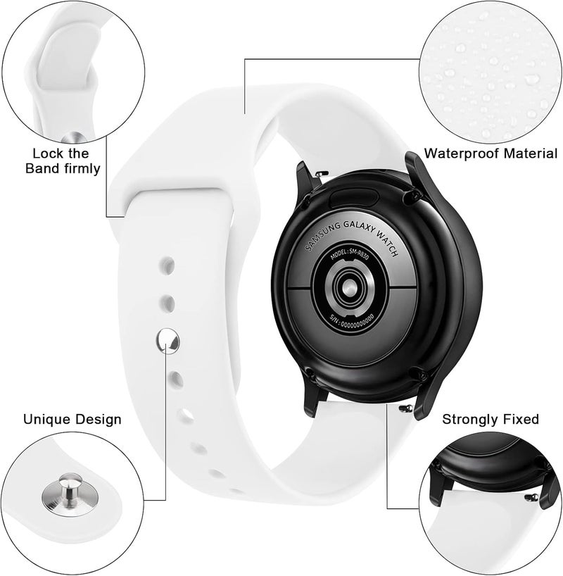 Vanjua 20mm Quick Release Silicon Watch Bands - Soft Silicone 20mm Waterproof Sport Replacement Bracelet Strap for Women Men - Image 2