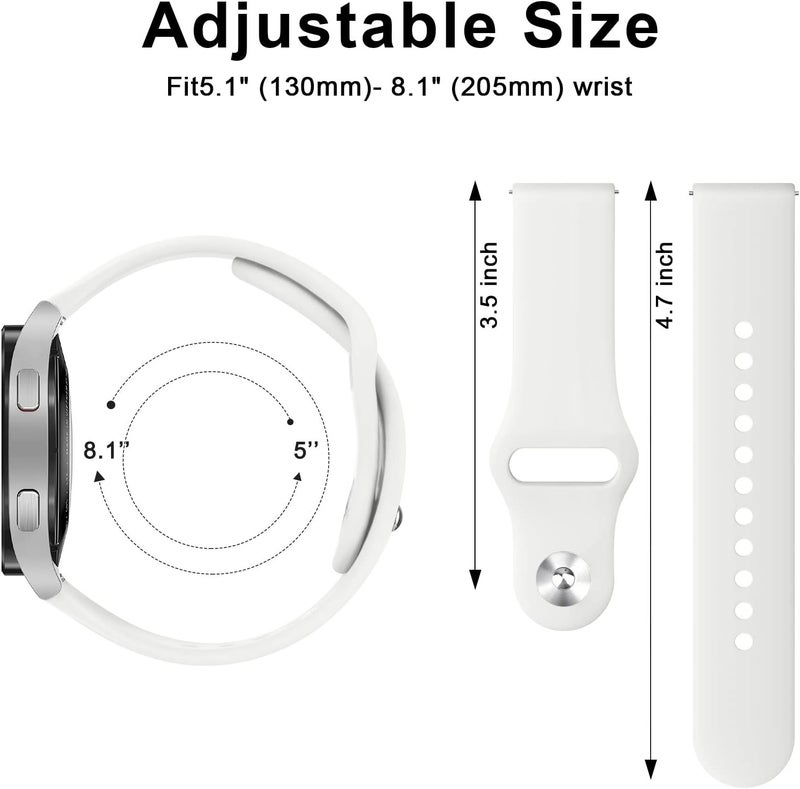 Vanjua 20mm Quick Release Silicon Watch Bands - Soft Silicone 20mm Waterproof Sport Replacement Bracelet Strap for Women Men - Image 4