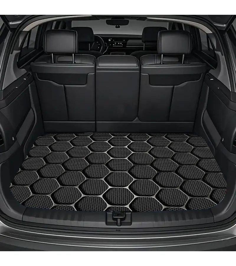 قطعة أرضية صندوق السيارة من Obsidian Black Hexagon متينة وبطانة أرضية مقاومة لتخزين آمن للأمتعة - Image 4