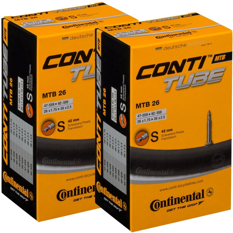 أنابيب داخلية كونتيننتال MTB 26x17525 47559 62559 صمام بريستا 42 مم عبوة من 2 أنابيب
