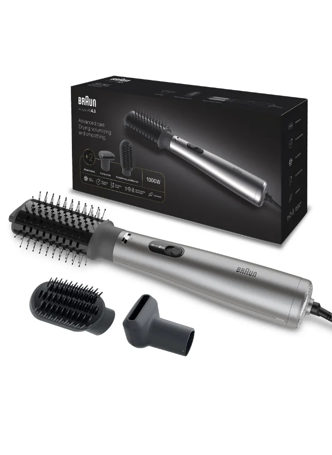 BRAUN Advanced Care, Hair Drying, Volumiser And Smoothing Air Brush Bras430Sde - Ionic Grey