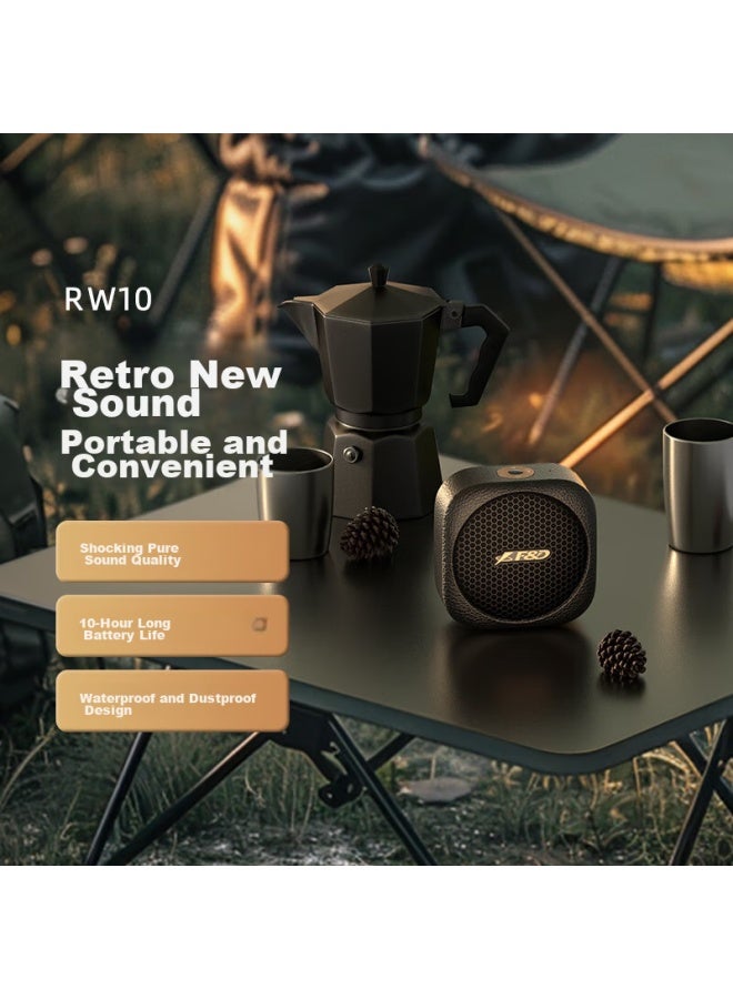 F&D Rw10 Bluetooth Speaker, Home Desktop Computer Small Speaker, Wireless Portable Outdoor Waterproof Long-lasting Bass Speaker - Image 1