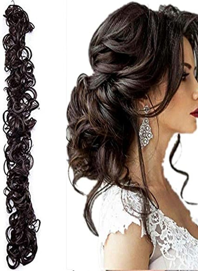 بلوشيا وصلة شعر طويلة مرنة من BLUSHIA متعددة الاستخدامات، مثالية للعرائس، لإضفاء كثافة على الشعر في المناسبات غير الرسمية (أسود)، 50 غرام، عبوة من قطعة واحدة - Image 1