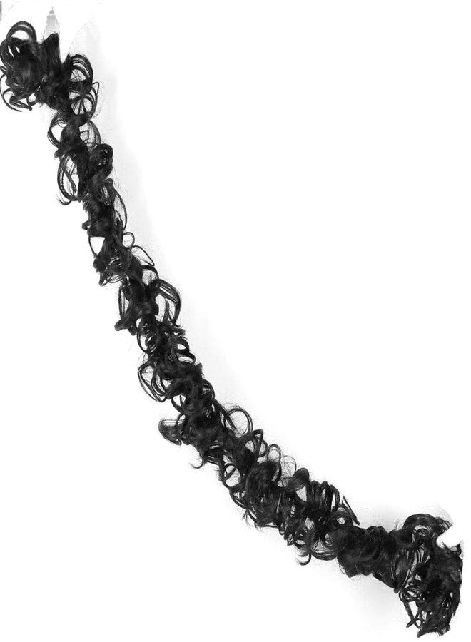 بلوشيا وصلة شعر طويلة مرنة من BLUSHIA متعددة الاستخدامات، مثالية للعرائس، لإضفاء كثافة على الشعر في المناسبات غير الرسمية (أسود)، 50 غرام، عبوة من قطعة واحدة - Image 2