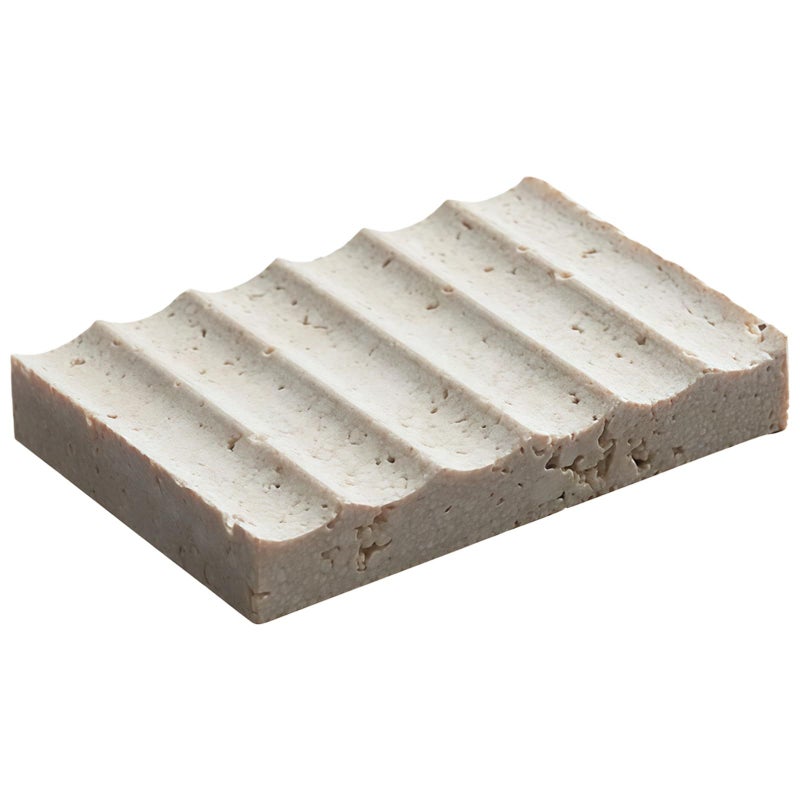 Vintage Grey Natural Stone Soap Dish Wave Texture Non Skid Easy to Clean Soap Holder - Image 2