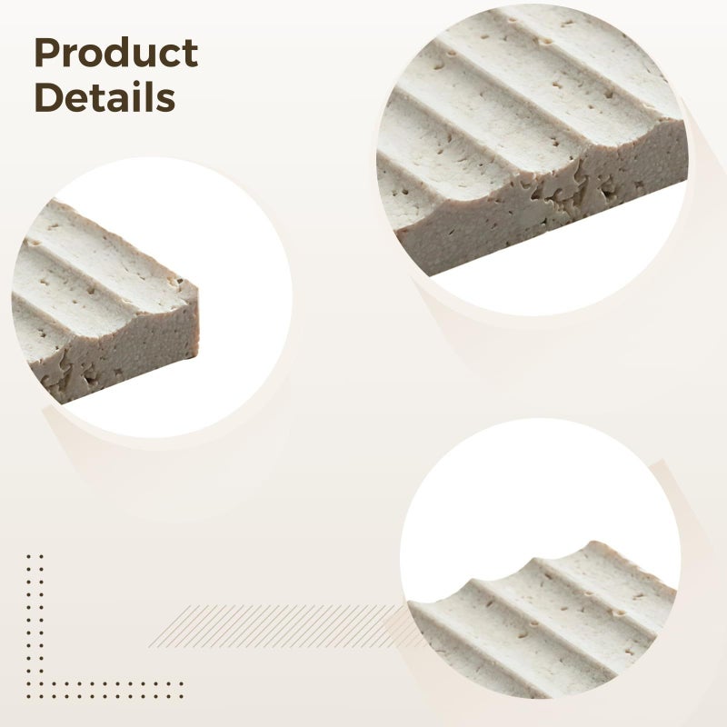 Vintage Grey Natural Stone Soap Dish Wave Texture Non Skid Easy to Clean Soap Holder - Image 3