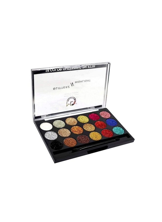 matt look Mattlook Glitterz N Highlight 18 Color Glittering Eyeshadow Palette Classic Edition (18Gm) - Image 3