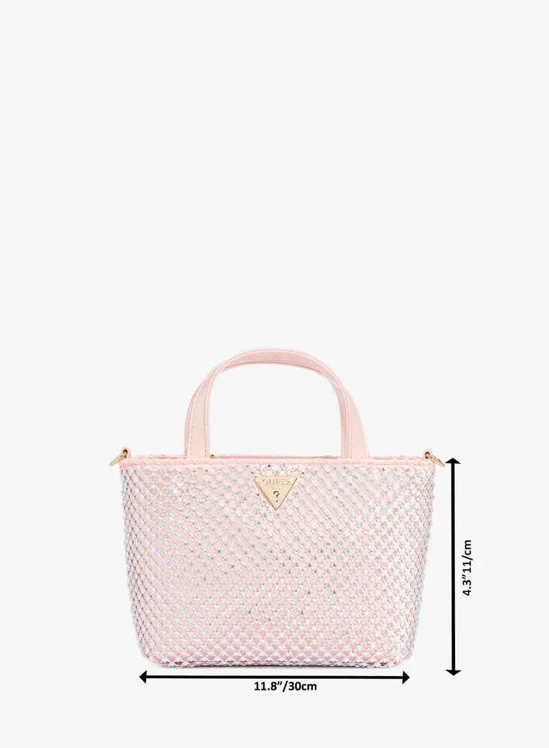 Guess LIGHT ROSE Tasmin Mini Tote Bag for Women | Best Price UAE