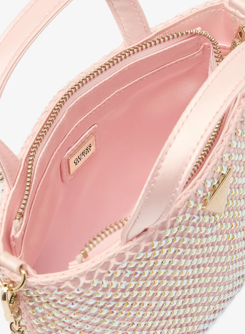 Guess LIGHT ROSE Tasmin Mini Tote Bag for Women | Best Price UAE