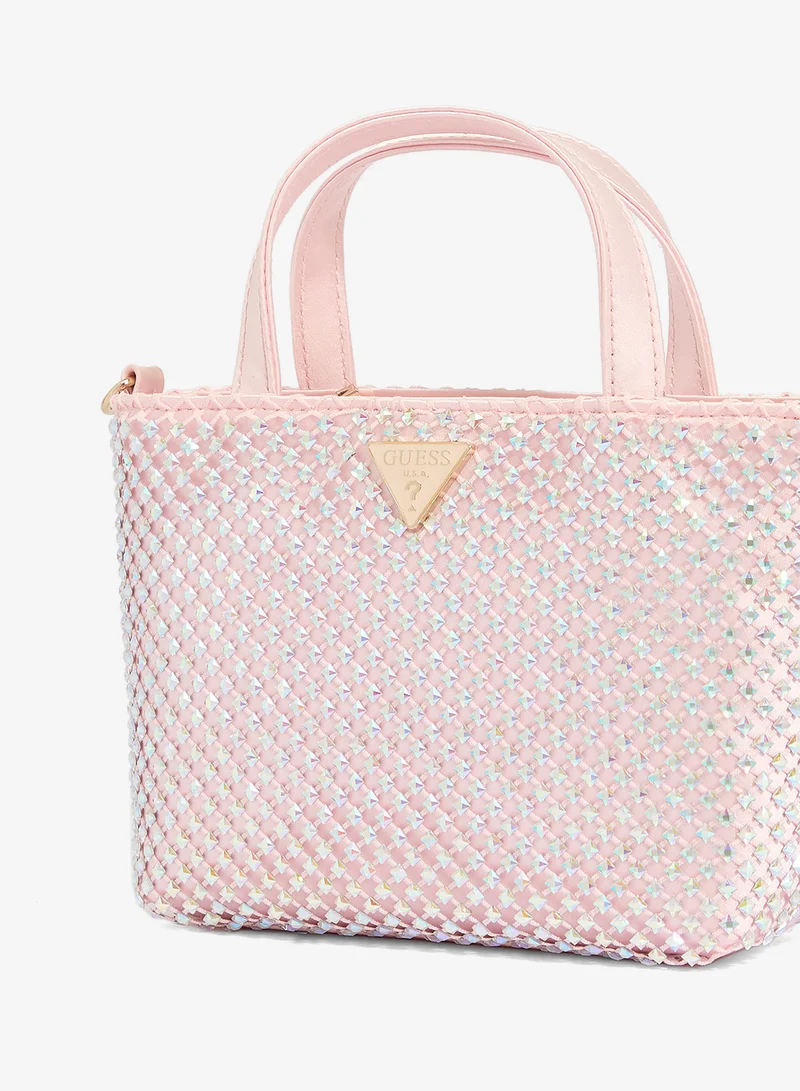 Guess LIGHT ROSE Tasmin Mini Tote Bag for Women | Best Price UAE