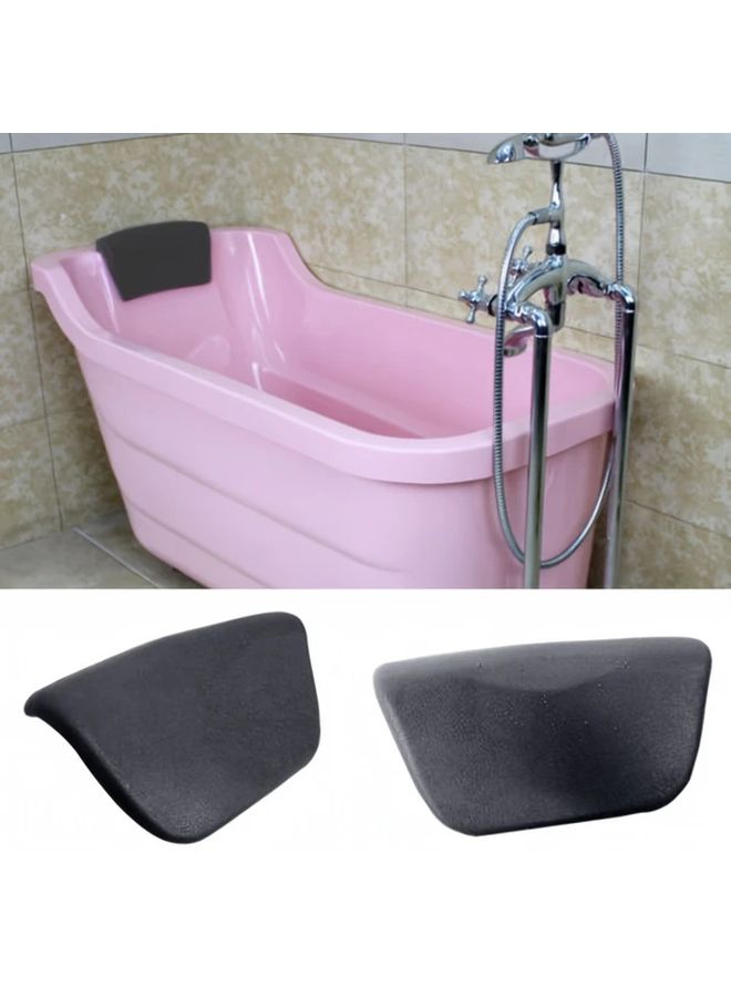 Adjustable Spa Bath Pillow Black Soft Plastic Neck Support Back Rest Bathtub Holder Home Spa No Electricity Required Comfortable Relaxation Accessory - Image 2