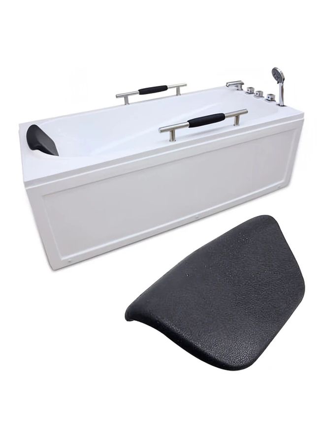 Adjustable Spa Bath Pillow Black Soft Plastic Neck Support Back Rest Bathtub Holder Home Spa No Electricity Required Comfortable Relaxation Accessory - Image 1