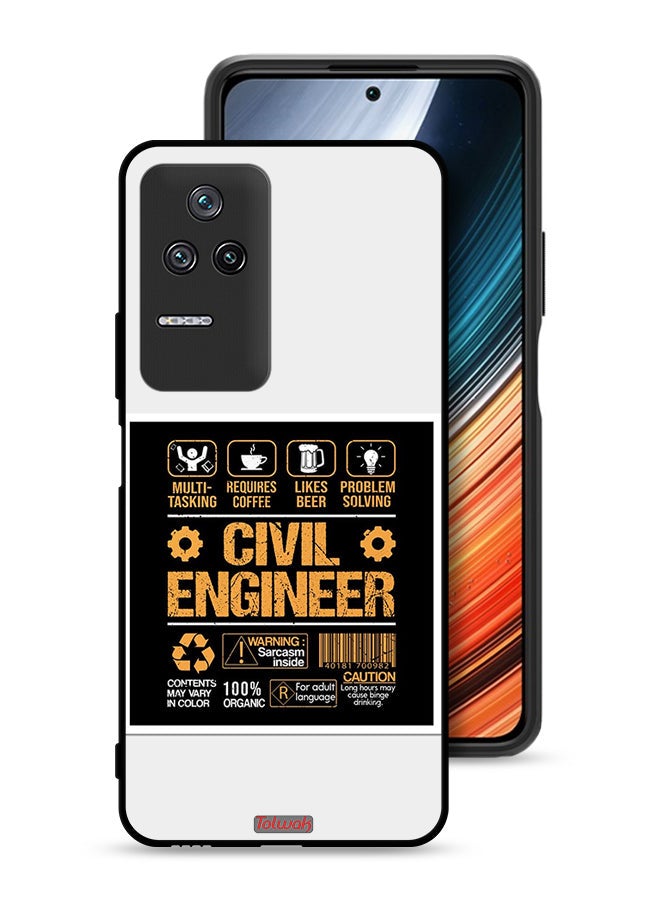 Tolwak Xiaomi Redmi K50 Protective Case Cover Civil Engineer Sticker - Image 1