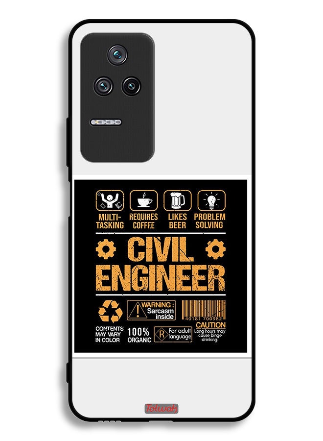 Tolwak Xiaomi Redmi K50 Protective Case Cover Civil Engineer Sticker - Image 2