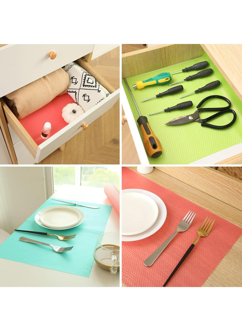 MODERN HOME 8 Pieces Refrigerator Liners for Shelves, Washable Refrigerator Mats, Kitchen Cover Pads for Shelves, Cupboard, Freezer, Table Mat And Cabinet  - Image 4