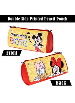 Kuber Industries Kuber Industries Pencil Pouch | Multi-Purpose Travel Pouch | Kids Stationary Pencil Case | Pencil Utility School Pouches | Geometry Box | Disney Mickey Dots | Large | Yellow  - Image 2