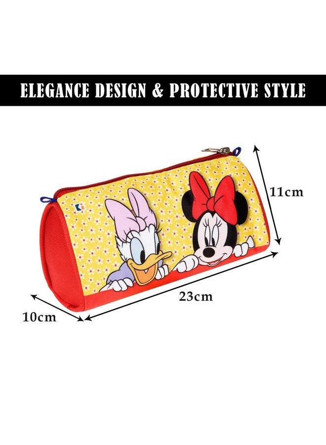 Kuber Industries Kuber Industries Pencil Pouch | Multi-Purpose Travel Pouch | Kids Stationary Pencil Case | Pencil Utility School Pouches | Geometry Box | Disney Mickey Dots | Large | Yellow  - Image 3