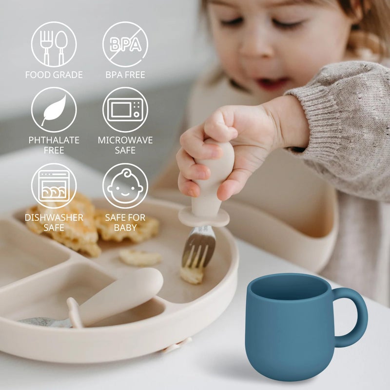 Mintlyfe Pack of 2 Silicone Drinking Mug Cup for Toddler Kids and Children (Color 2) - Image 4