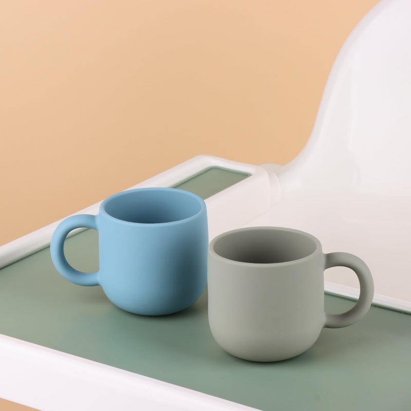 Mintlyfe Pack of 2 Silicone Drinking Mug Cup for Toddler Kids and Children (Color 2) - Image 2