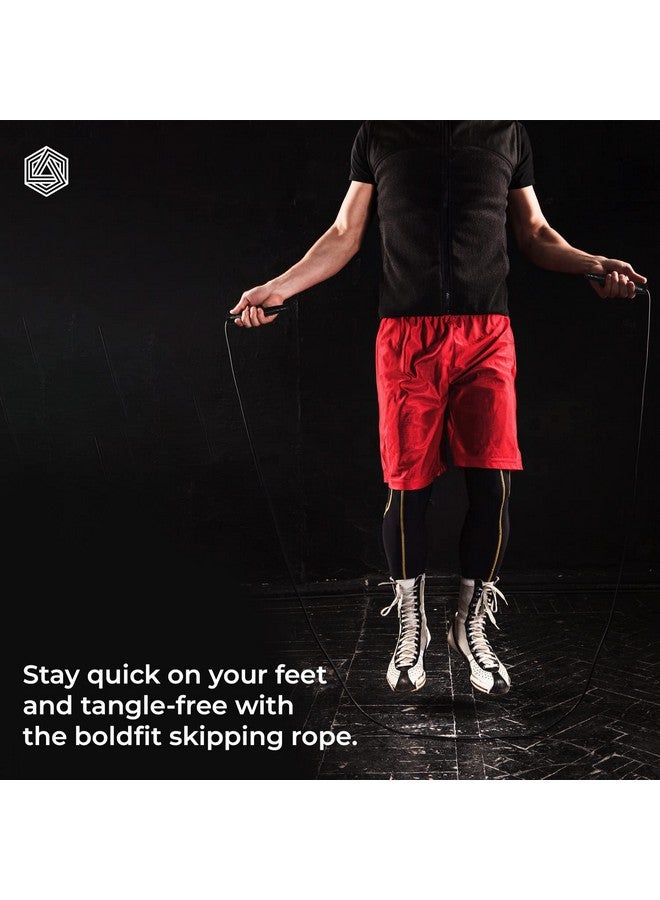 Boldfit Skipping Rope for Men and Women Jumping Rope With Adjustable Height Speed Skipping Rope for Exercise, Gym, Sports Fitness Adjustable Jump Rope, Polyvinyl Chlorine (PVC), Black-White - Image 5