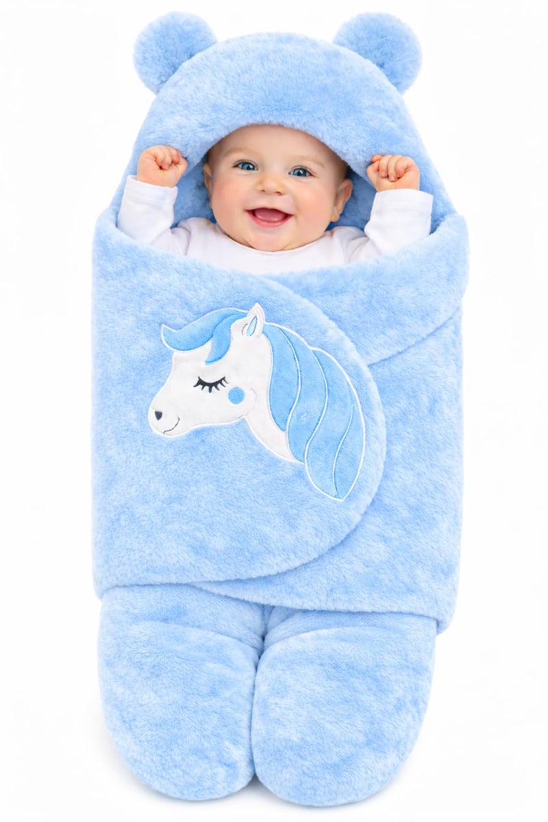 BRANDONN Baby Blanket Newborn Gift Pack of Swaddle Wrapper, 0-9 Months, Length 68 cm x Width 68 cm - Image 1