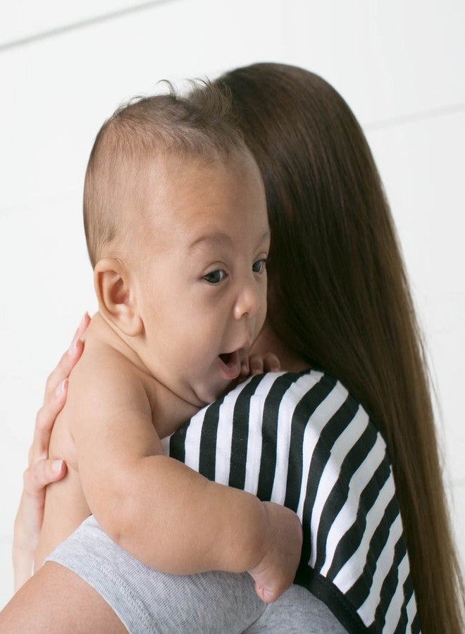 Ziggy Baby مناديل زغى بيبي القماشية، مجموعة برب (3 قطع) أسود + أبيض - Image 4