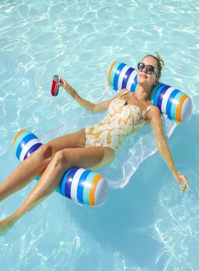 FindUWill Pool Hammock Float - 6 Pack Water Hammocks 4-in-1 (Saddle, Hammock, Lounge Chair, Drifter) Multi-Purpose Pool Floats, Lake Beach Floating Loungers for Adults - Image 5