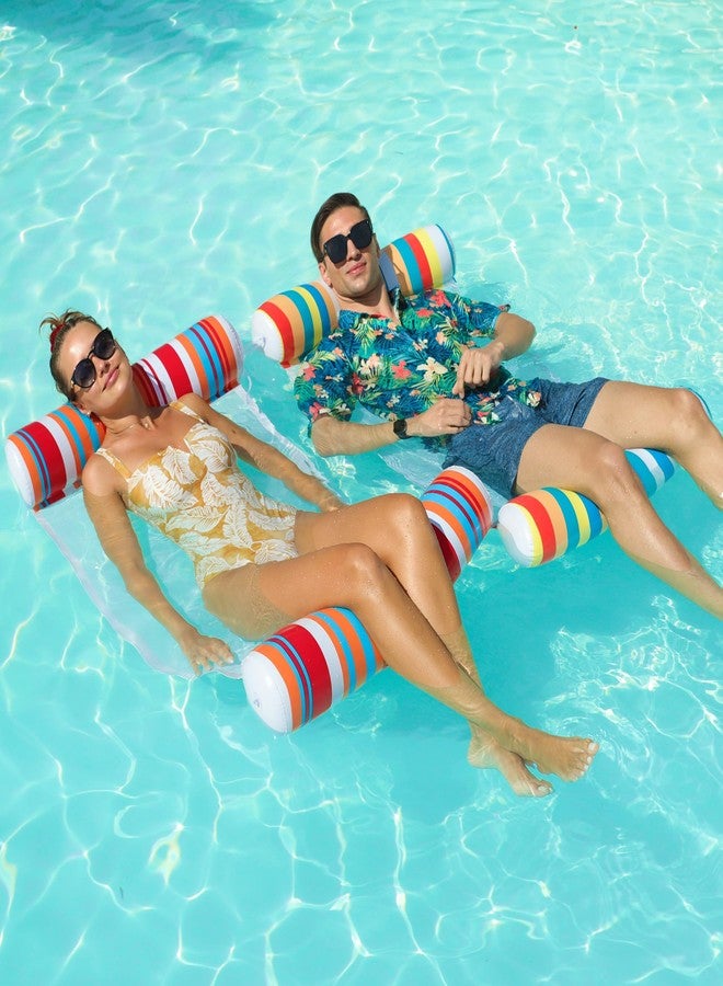 FindUWill Pool Hammock Float - 6 Pack Water Hammocks 4-in-1 (Saddle, Hammock, Lounge Chair, Drifter) Multi-Purpose Pool Floats, Lake Beach Floating Loungers for Adults - Image 3