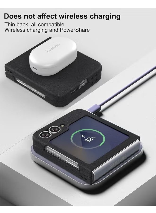 For Samsung Galaxy Z flip6 Case Shockproof Protective Phone Case for Galaxy Z flip6 5G - Black - Image 4