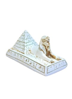 Generic Statue of sphinx and the pyramid Small Size White 