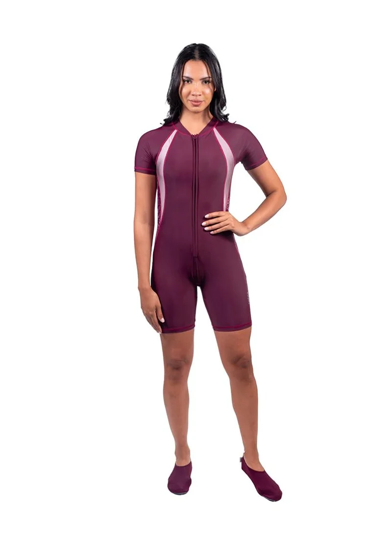 COEGA SUNWEAR COEGA Ladies Slim-kini Short Length - Maroon Marble